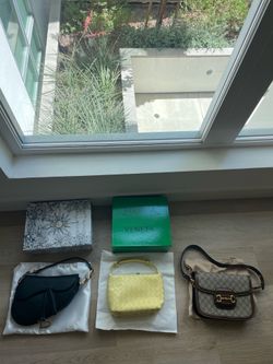 Authentic Lot 3 Bags Dior, Gucci , Bottega Veneta