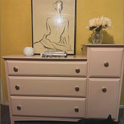 Refinished Wood Baby Changing Table  With 5 Drawers 