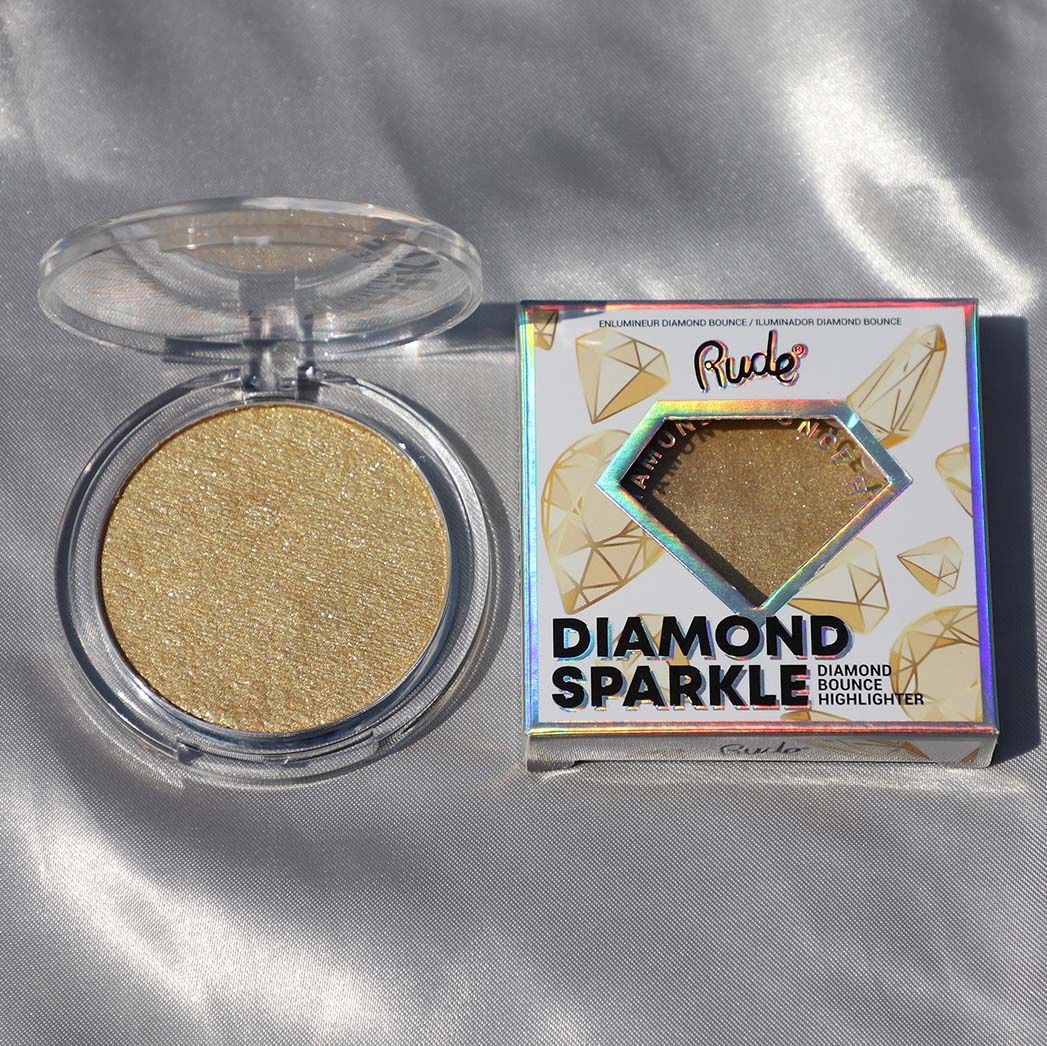 NEW Rude Cosmetics- Diamond Sparkle Diamond Bounce Gold Bright Highlighter