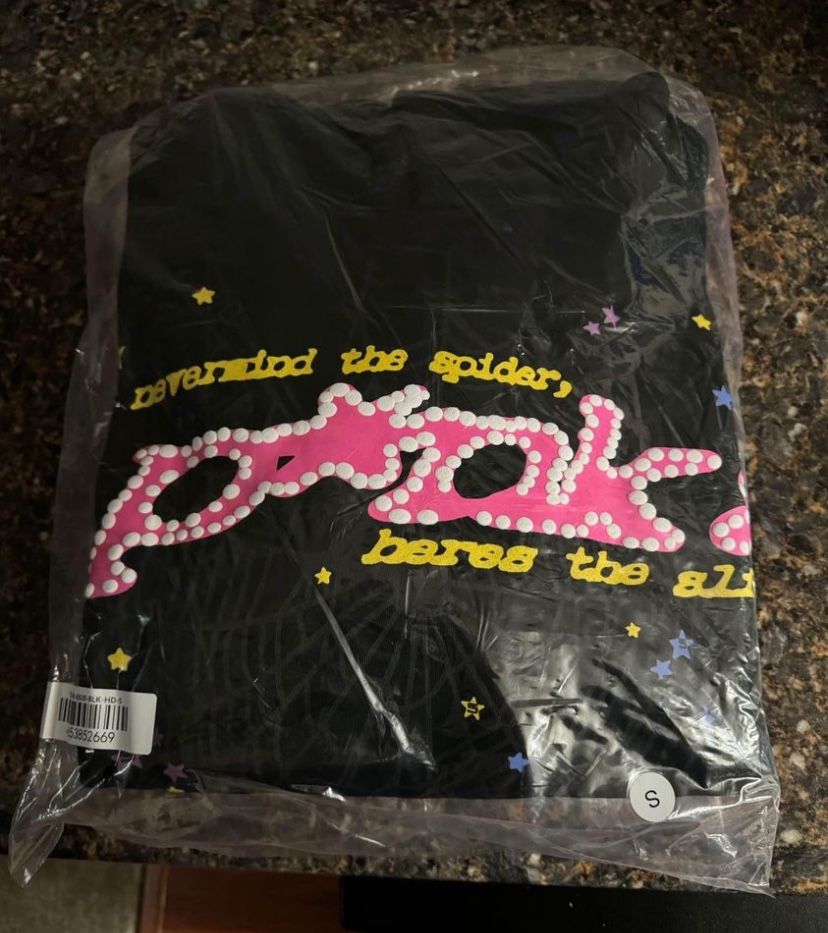 Spider Hoodie Black- Brand New- Size Small