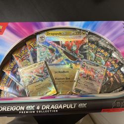 Pokemon Hydreigon ex and Dragapult ex Premium Collection TCG Box