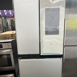 Samsung French Door Bespoke Family Hub Smart Fridge White 30 Cu Ft
