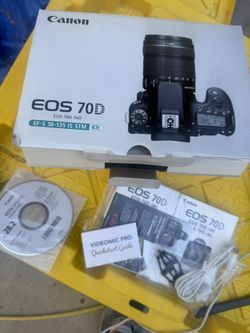 Canon EOS 70D Box + Manuals + CD + Cord