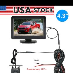 Rear view back up camera with monitor