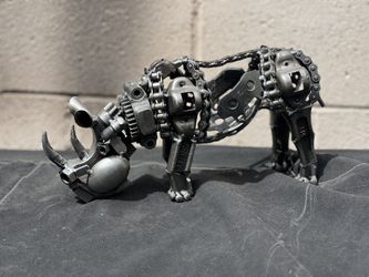 NOVICA ‘Rustic Mother Rhino'