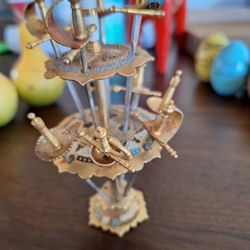 Gold Tooth Pick and Holder