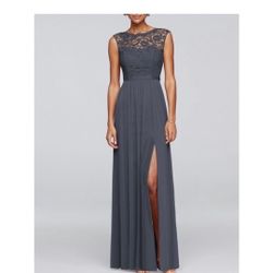 Bridesmaid Dress Size 18 Pewter