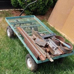 Metal Deck Garden Wagon Cart 24x48