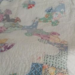 Hand Quilted "Drunkard Path"