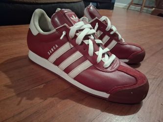 Adidas Samoa Red Leather Sneakers