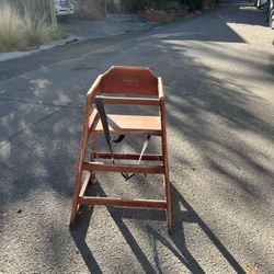 Kids Wooden High Chair 
