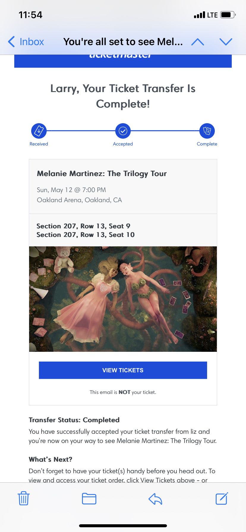 2 Melanie Martinez Tickets For Motheres Day In Oakland 