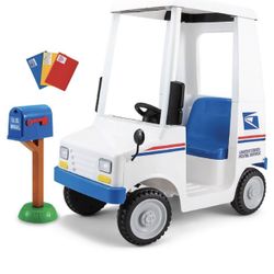 Flybar USPS Electric Ride-On Truck: Power Toy For Ages 3-5 60lb Capacity
