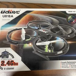 UDI R/C U818A 2.4GHz 4 CH 6 Axis Gyro RC Quadcopter with Camera RTF Mode 2