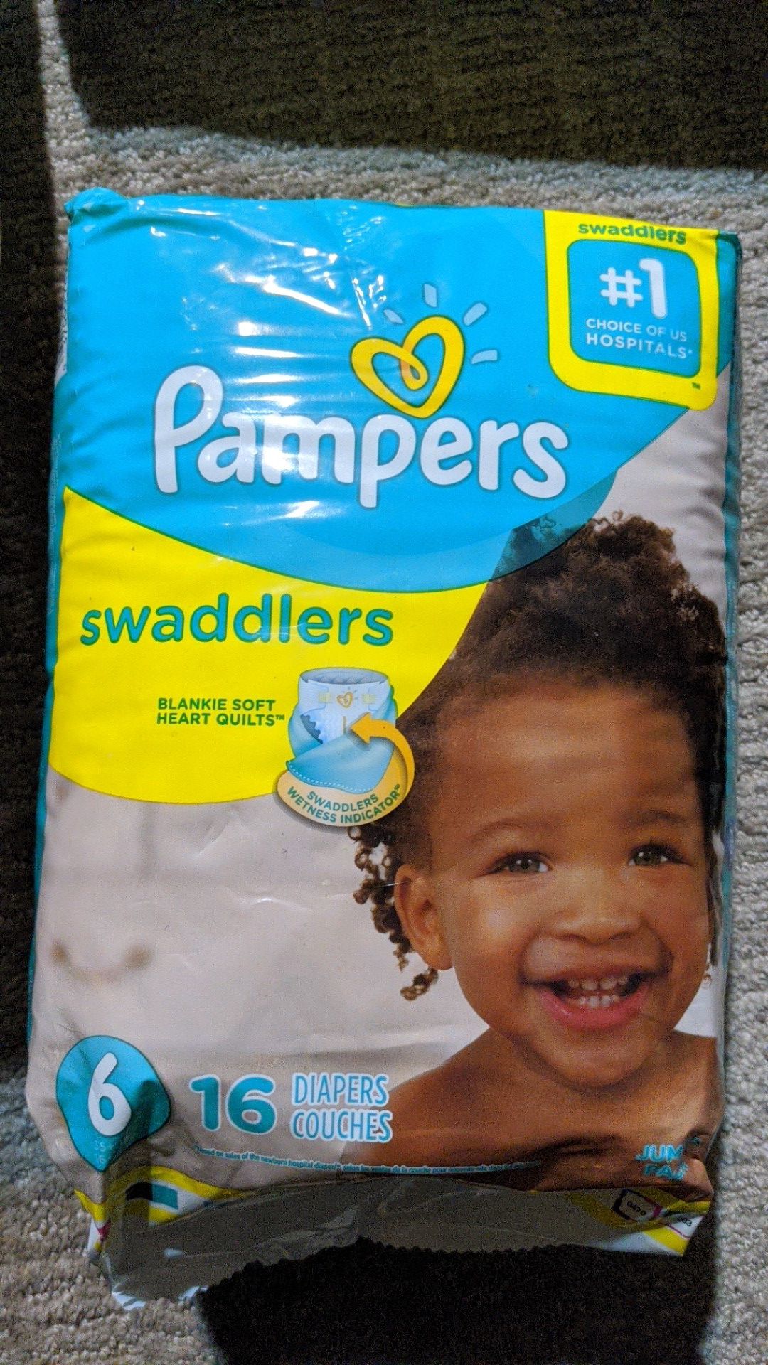 1 pack of size 6 pampers
