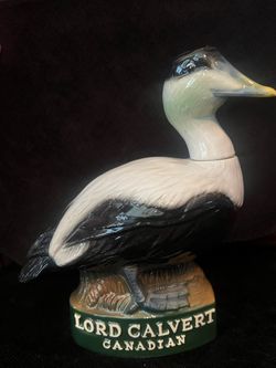 Vintage Lord Calvert Canadian Duck Whiskey Decanter #4 in Series