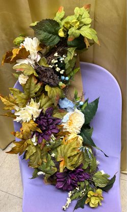 Blue Hydrogen Backdrop Decor Artificial Flower Swag