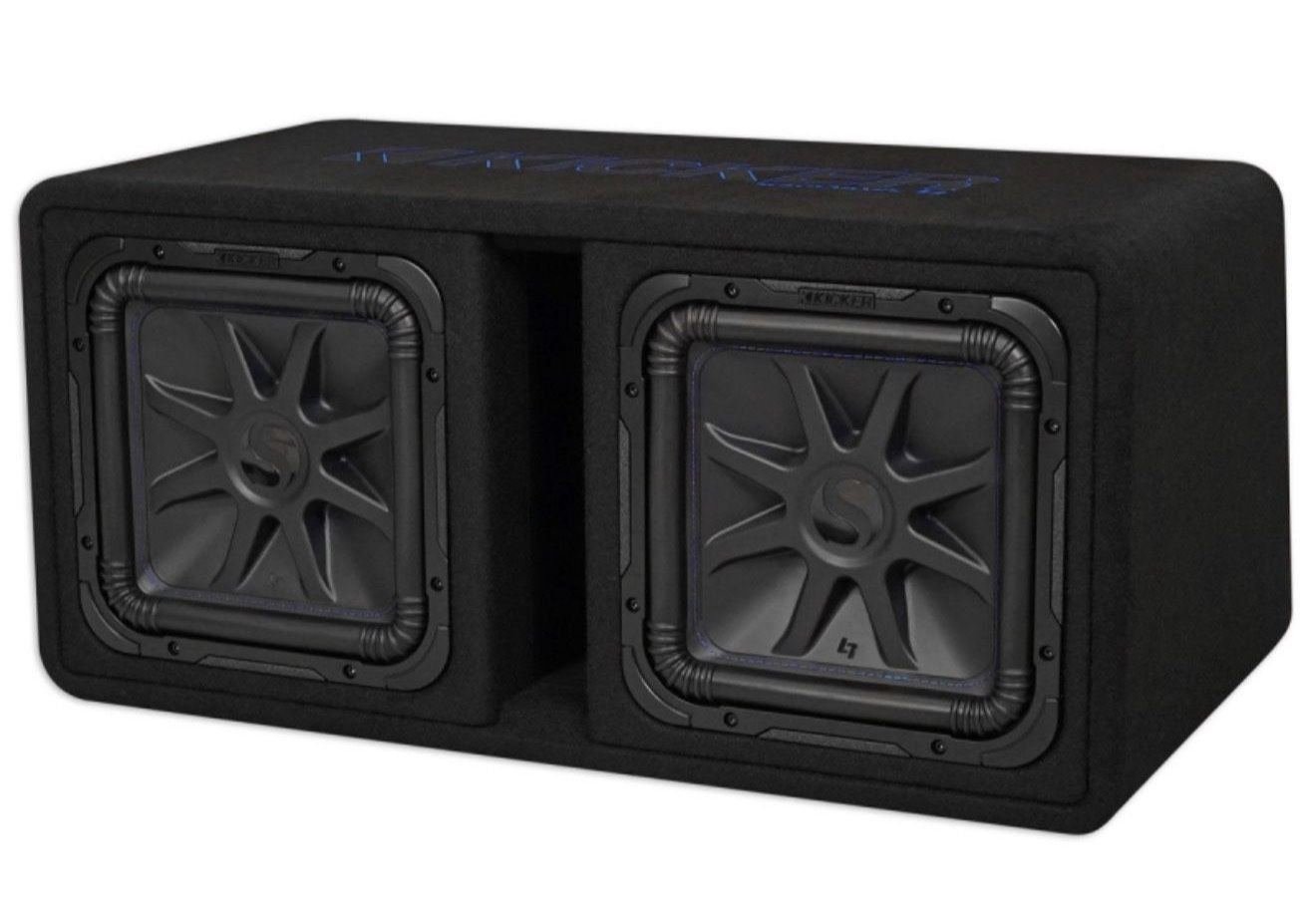 NEW POWERFUL 2 12” Kicker L7s SUBWOOFERS WITH PORTED BOX