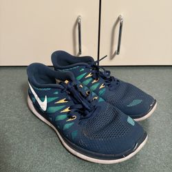 Nike Free 5.0 Running Shoes Women's Size 6.5Y Green White Gold 644428-300