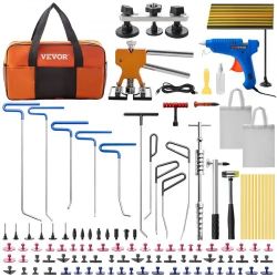 89 PCS Paintless Dent Repair Tools, Golden Lifter Puller Car Dent Repair Kit, 10 pcs Dent Removal Rods, for Auto Dent Removal, Minor Dents, Door Dings