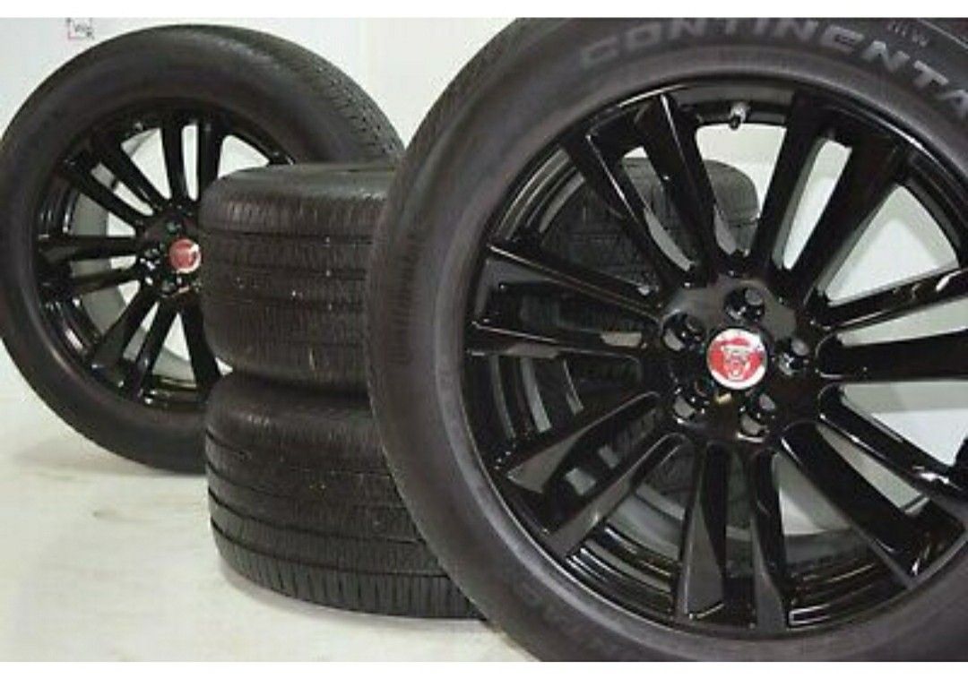 19" Jaguar F-Pace Wheels Rims Factory OEM Set of Gloss Black