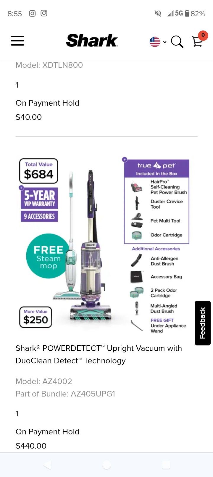Shark Power Detect Vacuum