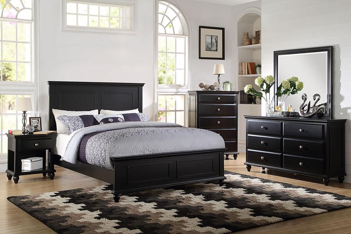 4pcs Queen Alina Transitional Bedroom Set,All Products : American Fashion Style Bags On Sale
