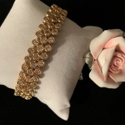 Stunning White  Sapphire Bracelet 