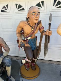 6ft Native American  fiberglass statue