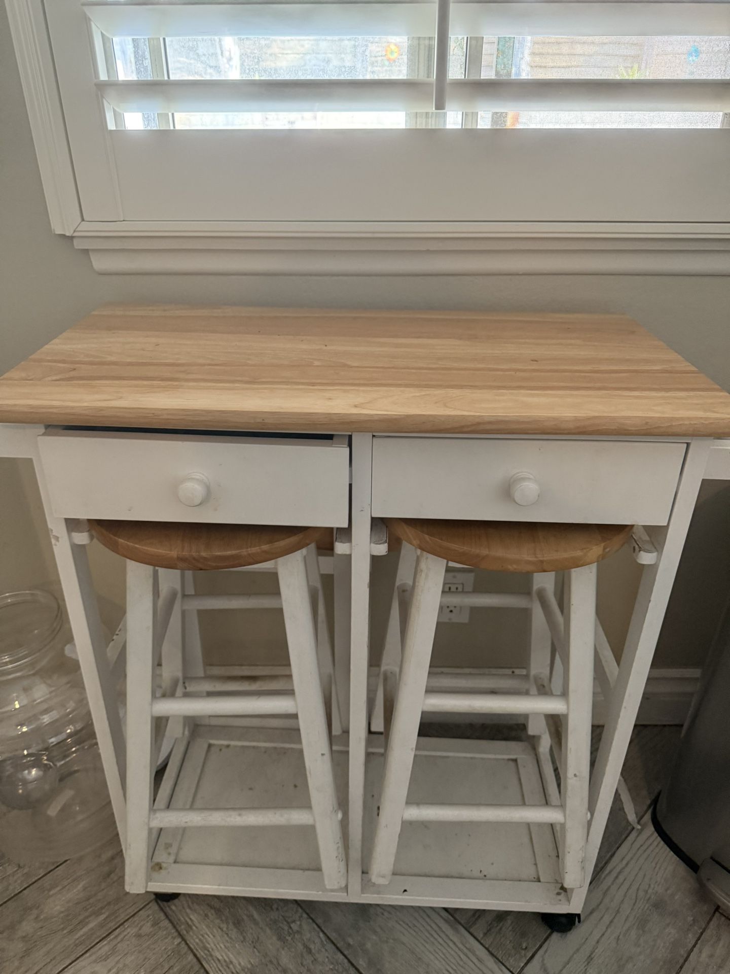 Drop-Leaf Table Breakfast Cart