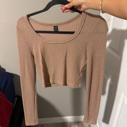 brown crop top
