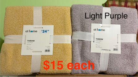 At Home Cozy Plush Throw Blanket 50x60