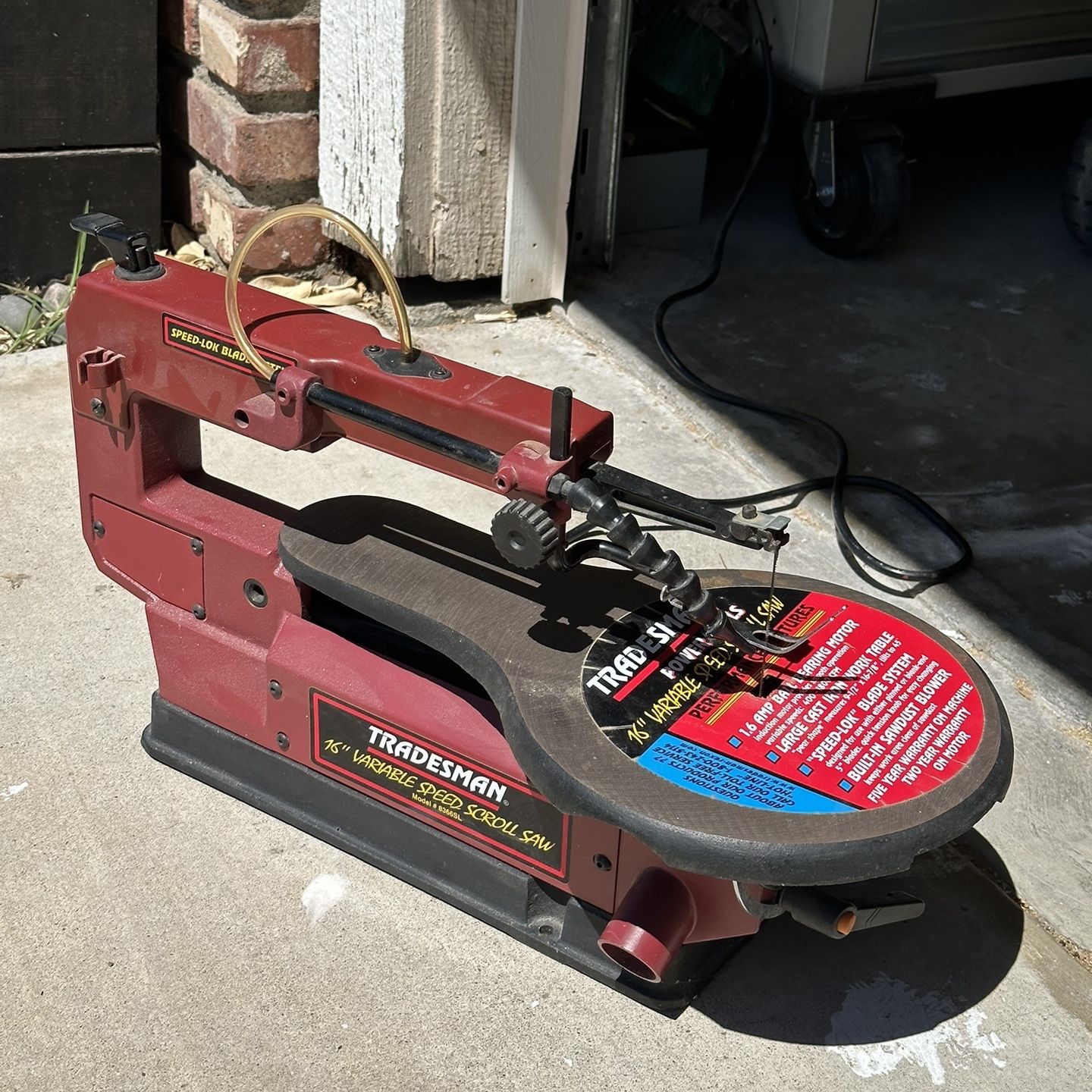 Tradesman 16 cheap scroll saw
