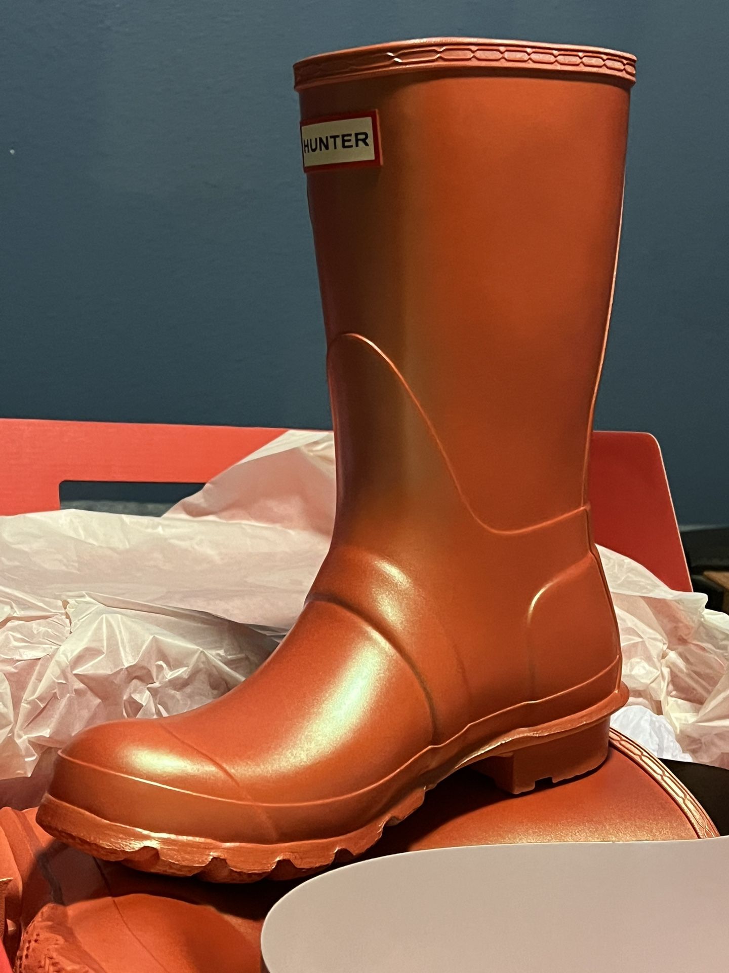 New Orange Hunter Boots