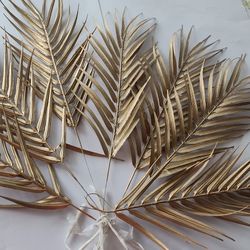 Gold Palm Leaves 7" Long (Artificial)