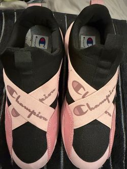 Champion Slip-On Sneakers Pink and Black