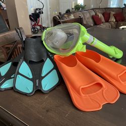 Snorkeling Mask And Fins