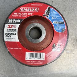 DIABLO 4-1/2 in. x 1/16 in. x 7/8 in. Metal Cut-Off Disc with Type 27 Depressed Center (10-Pack)
