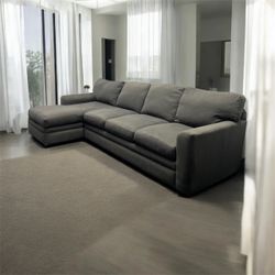 Living Spaces Gray Sectional Couch 2- piece. We deliver & set up.