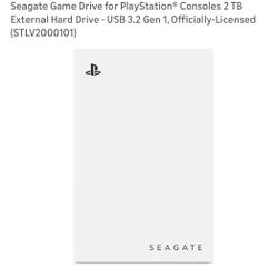Game Drive Seagate Game Drive for PlayStation® Consoles 2 TB External Hard Drive - USB 3.2 Gen 1, Officially-Licensed (STLV(contact info removed))