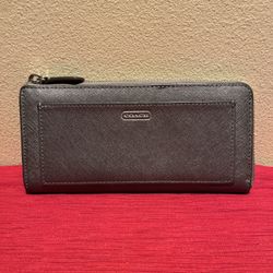 Coach Charcoal Textured Wallet