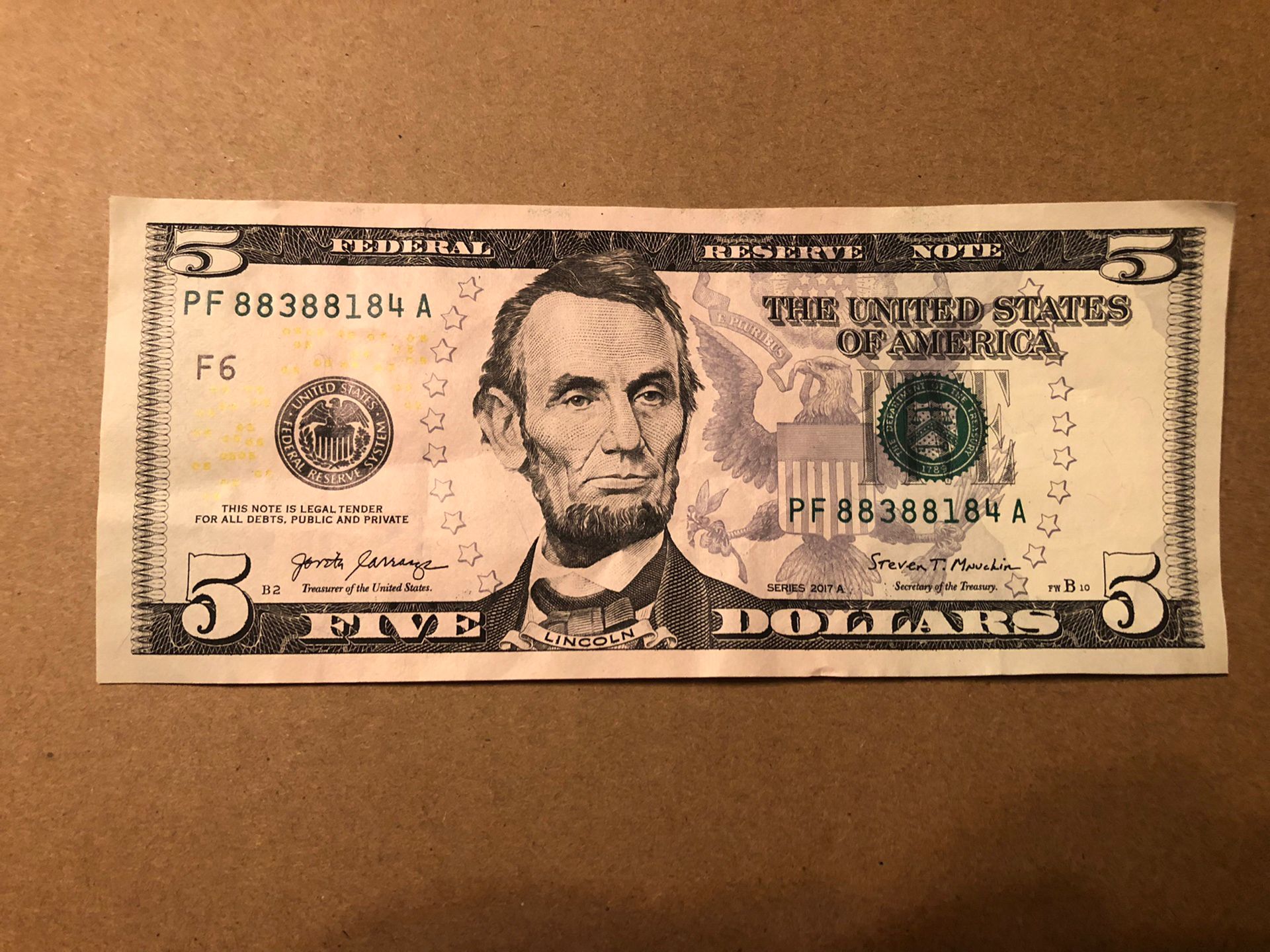 $5 Bill