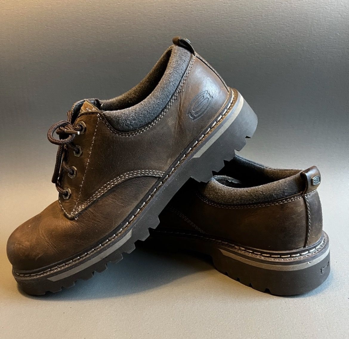 Men’s Skechers Work Oxford Leather Shoes