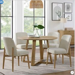 Florence 48” Round Dining Table and 4 Chairs 