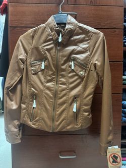 4 women’s vegan leather jackets in size extra small
