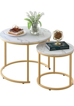 Round Nesting Coffee Table Set of 2