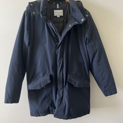 Cole Haan Dry Hand Down Anorak Men's Jacket SZ S in Navy Blue