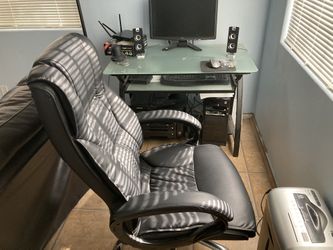Small Glass Computer Desk