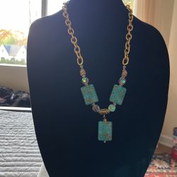 Vintage Necklace With Turquoise 