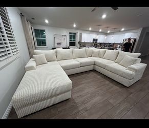 Brand new super plush comfy corduroy sectional set